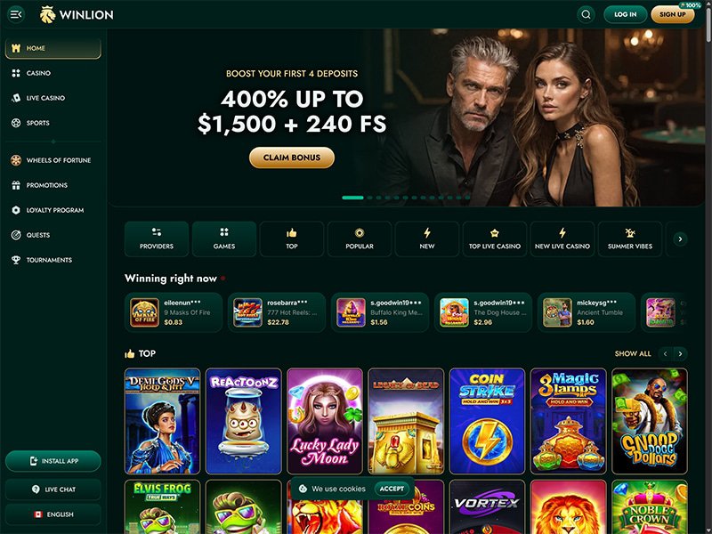 Casino bonus en direct WinLion  Profitez des meilleures offres